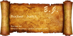 Bucher Judit névjegykártya